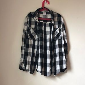 Arizona black and white checkered flannel